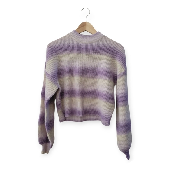 Vero Moda Stripe Knit Crop Sweater M - Picture 8 of 8